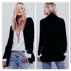 Free People Velvet Blazer